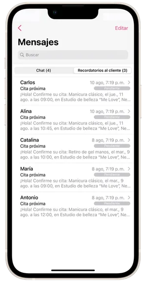 Chats y recordatorios 2
