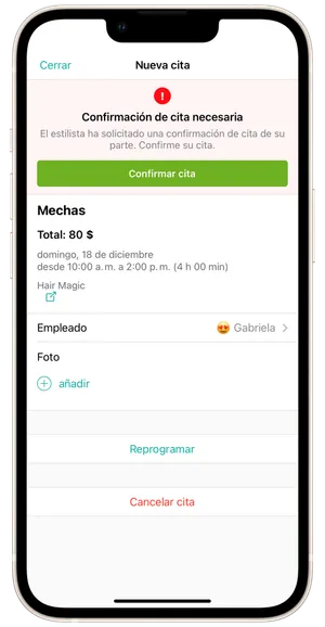 Confirmar reservas 2