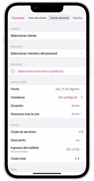 Crear nueva reserva 2