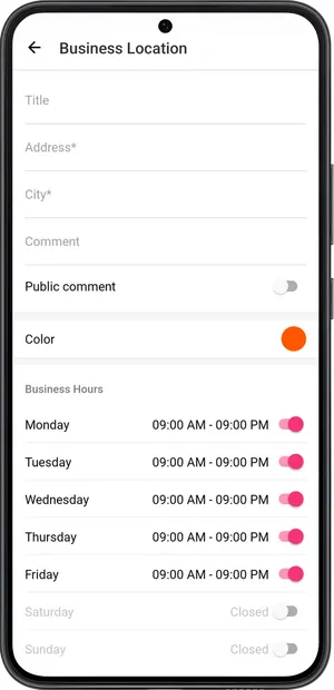 Location and business hours 2