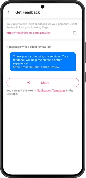 Request and share client reviews 2