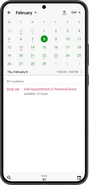 Create personal event or break 1
