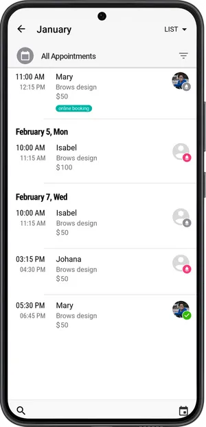 Schedule view 2
