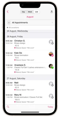 Schedule View 1