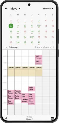 Vista del horario 2