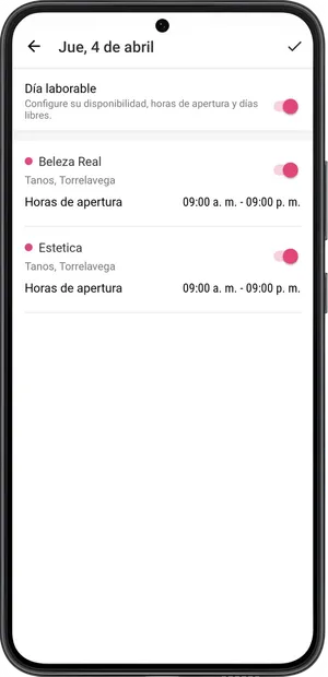 Vista del horario 5