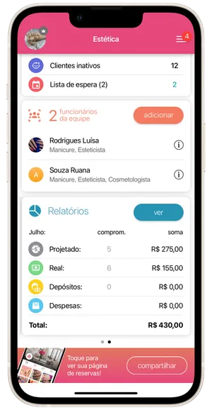 Widgets no ferramentas do painel 2