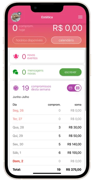 Widgets no ferramentas do painel 4