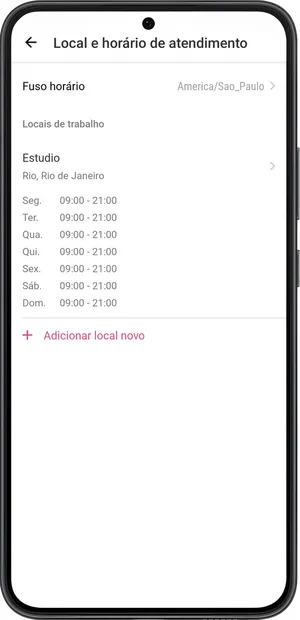 Local e horário de atendimento 1
