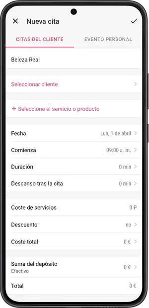 Crear nueva reserva 2