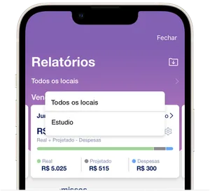 Ecrã principal de relatórios 3